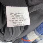 Eva Franco Plaid Sleeveless Flare Skirt Dress Size 8 Grey Black Blue Photo 5