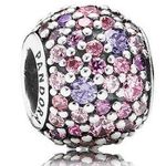 Pandora Silver Pink Sparkles Pave Ball Charm Photo 0