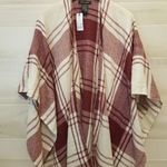 Banana Republic {OS} NWT Mariana Plaid Red Fringe Komono Blanket Cashmere Blend Photo 7