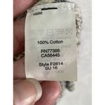 Madewell Knit Button Gray Cream Tank Top Cropped ribbed bottom Woman's Sz S Photo 5