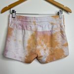 Adidas  Tie Dye Shorts Women’s Size Medium Side Stripes Orange Pink Photo 2