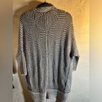 Aeropostale Cardigan Sweater by , grey & white, open front w beautiful knitting Photo 3