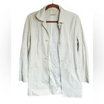 Luciano Barbera White Leather Italian luxury Jacket Size 42 Photo 2