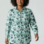 *Duluth Trading Sidwinder Printed Shirt Womens Lg Green Floral Outdoor Workwear Size undefined Photo 0