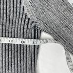 INC Women's Grey 100% Cotton Quilted Ribbed Mock Neck Zip Sweater Jacket Sz L Gray Size L Photo 5