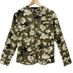 Chico's Chico’s Camouflage Camo Embroidered Long Sleeve Button Down Shirt Blouse Top Photo 0