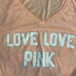PINK - Victoria's Secret VS Pink V-neck short sleeved oversized T-shirt Photo 1