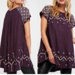 Free People  In the Clouds navy beaded embroidered sequin boho tunic mini dress Photo 1