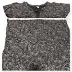 Old Navy  Black White Paisley Print Tie Front Blouse Women’s Size M Western Boho Photo 4