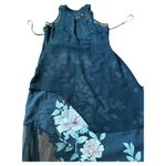 Guess  Aluara Women's Black Pink Floral Embroidered Sexy Halter Midi Dress Size 0 Photo 10