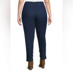 JUST MY SIZE by HANES Womens Pull On Jeans Size 3XP Front Pockets Med Dark New Blue Photo 2