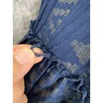 Elan Navy Gold Babydoll Dress S Bell Sleeve Boho India Flawed But Fabulous Photo 3