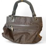 Bourbonese Pebble Nylon Top Handle Tote Brown Photo 1