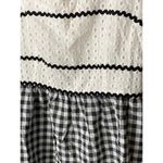 Cider  Women's Size Large Eyelet Embroidered Mini Dress White Black Zip Up NWT Photo 1