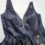 Sherri Hill Floral Fit and Flare Satin Mini Dress Lace Up Back with Pockets Photo 13