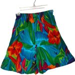 Teddi Sport High Waisted Tropical Shorts‎ Womens S Resortwear Retro Beach NEW Blue Photo 2