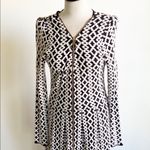 INC V Neck Long Sleeve Zipper Sweater Dress White Size XL Photo 4
