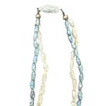 Vintage Beaded Necklaces White Blue Purple Green Blue Bangle Bracelet 4 Pieces Photo 12