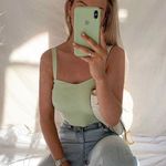 ZARA NWT  green knit crop top. Photo 2