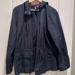 Heritage Collection by Bass Blue Windbreaker Jacket Size Medium Outdoor Hood Photo 0