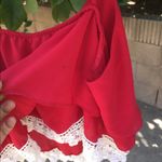 💜CLEARANCE💜crop top w/lace. Small stain on back Size L Photo 4