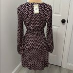 Boden Elodie Wrap Dress Navy Clover Size 4 Photo 4