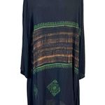 Shoreline  Black Abstract Long-Sleeve Tunic Photo 0