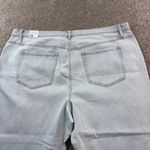 Lane Bryant Mid Rise Straight Ankle Jeans Womens Plus 28 Light Wash Distressed Photo 5