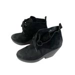 Eileen Fisher Womens Tug Ankle Boots Booties Black Suede Block Lace Up 8.5 M Photo 3