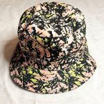Volcom Pink and Black Bucket Hat Floral Print Photo 1