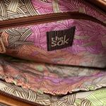 The Sak Indio leather satchel- Tabacco Ribbon boho brown bag adjustable straps Photo 6