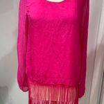 LOLA Italian Pink Silk Fringe Top Photo 0