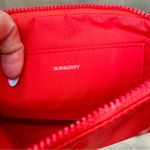 Burberry NEW Red Orange Satin Nylon Wristlet Pouch Photo 8