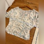 Free People  Final Rose Top Smocked Top size Small Photo 8