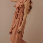 Roolee  Dusty Pink Sleeveless Midi Dress Photo 0