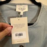 Bohme Stylish Light Blue Denim Button-Up Vest NWT Size large Photo 2