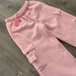 Edikted NWT  Baby Pink Wide Leg Cargo Sweatpants (S) Photo 3