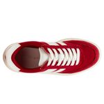 Madden Girl  Red Platform Sneakers White Stripe Lace Up Size 8.5 Photo 3