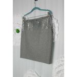 Susana Monaco Pencil Skirt Wool Blend Gray Embellished Sequins Size 8 Lined Photo 6