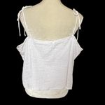 Old Navy Women’s Linen Fitted Tie Shoulder Cropped Cami Plus Size XXL White Photo 5