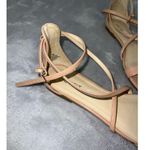 Nine West Sandals Flat Strappy "Dollfaced" Pink Nude Cross Straps 8 Photo 6