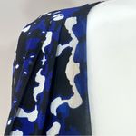 Adelyn Rae Faux Wrap Print Shirt Dress Size M Blue Black Open T Back Photo 7