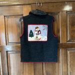 Vintage Claire Murray Christmas Vest Size Small Hong Kong Snowman 100% Wool Gray Photo 1