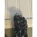 Laurence Kazar  Black Silk Beaded Blouse Shirt Top Evening Size Small‎ Luxury Photo 11