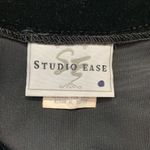 Vintage Studio Ease Black Velvet Babydoll Waist Sleeveless Vneck Maxi Dress Size 8 Photo 5