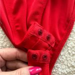 ZARA NWT Red Cross Strap Bodysuit with Silver Ring Hardware Photo 8