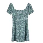Princess Polly  Hastings Mini Dress Womens 4 Green Floral Puff Sleeve Coquette Photo 3