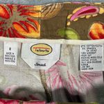 Talbots EUC VTG  Stretch Floral Cropped High Rise Pants Women's 8 Olive Green Photo 3