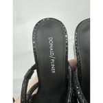 Donald Pliner Donald J. Pliner Sandal Heels Women 7.5 Black Reptile‎ Snake Print Block Chunky Photo 3