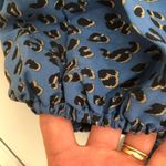 ZARA Blue Leopard Tiered Smock Swing Dress Sz M Photo 5